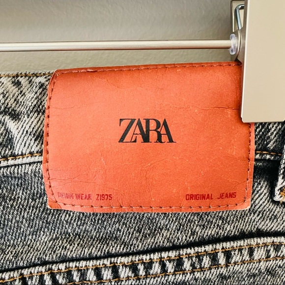 ZARA High-Rise Straight Jeans Black Sz 2 - Picture 6 of 10